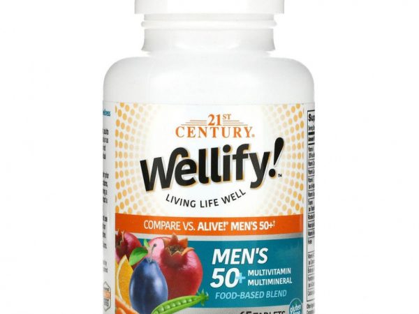 21st Century, Wellify, мультивитамины и мультиминералы для мужчин старше 50 лет, 65 таблеток