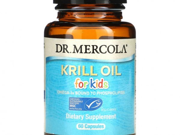 Dr. Mercola, крилевый жир для детей, 60 капсул