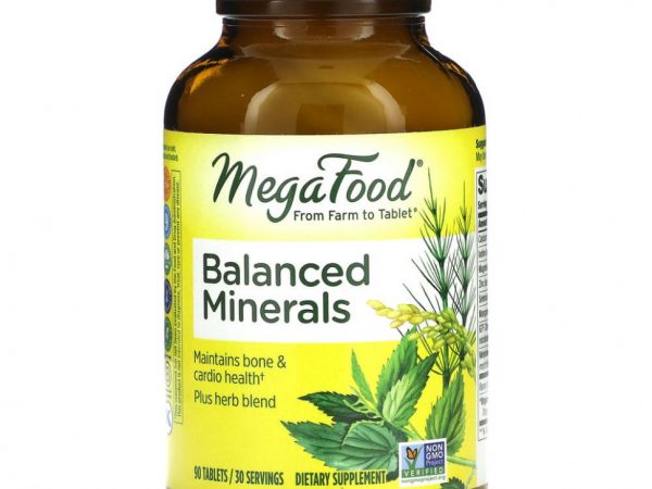 MegaFood, сбалансированный комплекс микроэлементов, 90 таблеток