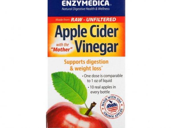 Enzymedica, яблочный уксус, 60 капсул