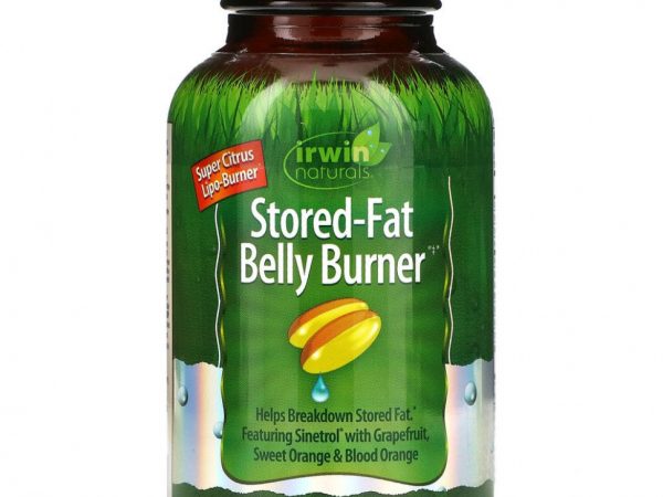 Irwin Naturals, Stored-Fat Belly Burner, жиросжигающее средство, 60 капсул с жидкостью