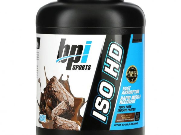 BPI Sports, ISO HD, 100% чистый изолят протеина, со вкусом шоколадного брауни, 2208 г (4,9 фунта)