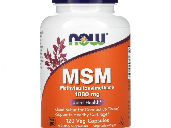 NOW Foods, МСМ, метил-сульфонил-метан, 1000 мг, 120 капсул в растительной оболочке