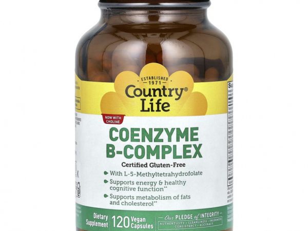 Country Life, Комплекс коэнзимов группы B, 120 веганских капсул