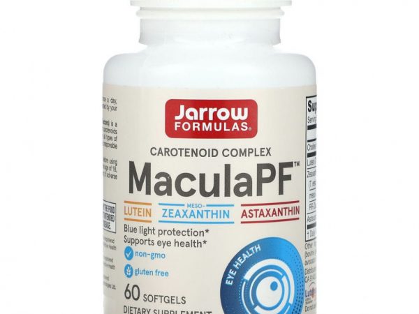 Jarrow Formulas, препарат для защиты зрения, MaculaPF, Blue Light Protection, 60 капсул