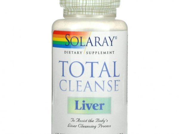 Solaray, Total Cleanse, для очистки печени, 60 вегетарианских капсул