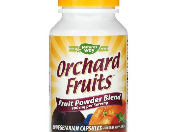 Nature's Way, Orchard Fruits, смесь фруктовых порошков, 450 мг, 60 вегетарианских капсул