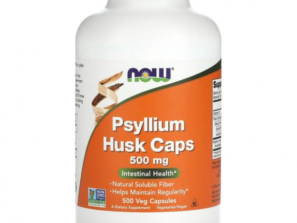 NOW Foods, шелуха семян подорожника в капсулах, 500 мг, 500 вегетарианских капсул