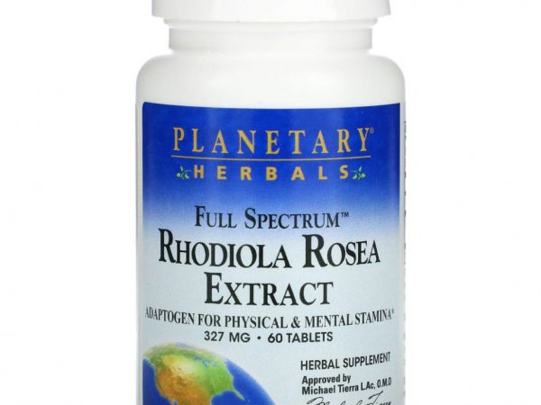Planetary Herbals, экстракт родиолы розовой, полного спектра, 327 мг, 60 таблеток