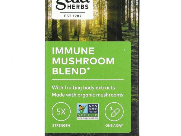Gaia Herbs, Смесь грибов для иммунитета, 40 веганских капсул