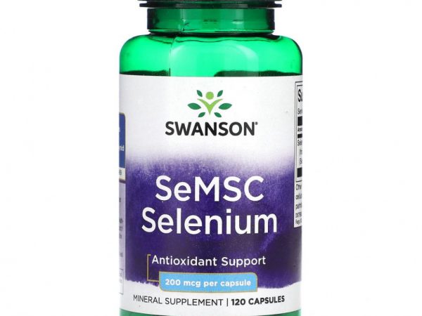 Swanson, SeMSC селен, 200 мкг, 120 капсул