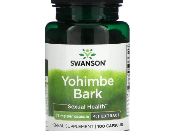 Swanson, Кора йохимбе, 75 мг, 100 капсул