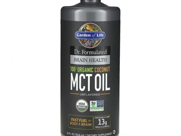 Garden of Life, Dr. Formulated, добавка для здоровья мозга, 100% органическое кокосовое масло со среднецепочечными триглицеридами, с нейтральным вкусом, 946 мл (32 жидк. унции)