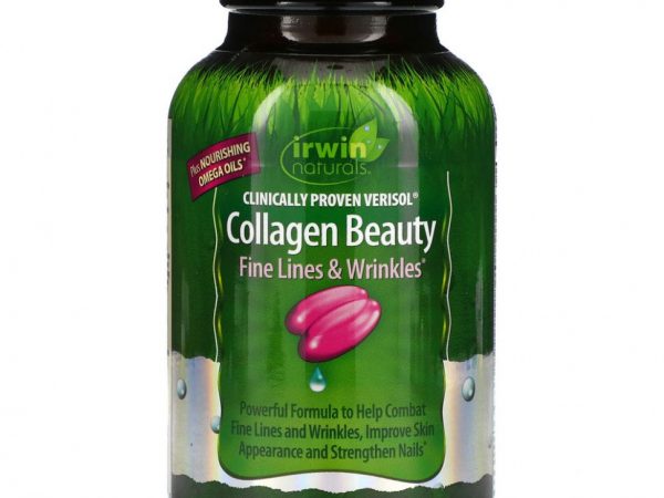 Irwin Naturals, Коллаген для красоты, веризол с клинически доказанной эффективностью, 80 мягких капсул с жидким наполнителем