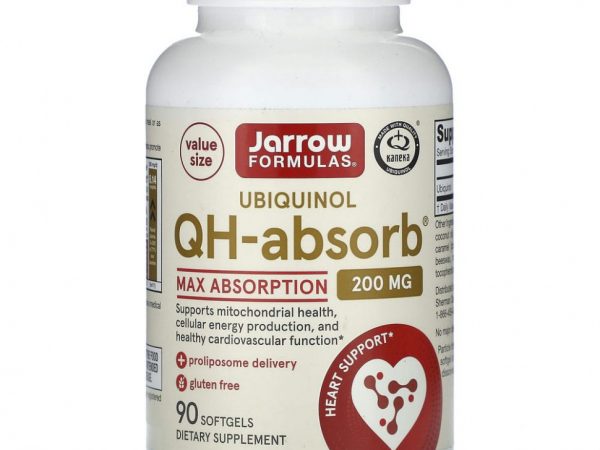 Jarrow Formulas, Убихинол, QH-Absorb, 200 мг, 90 мягких таблеток