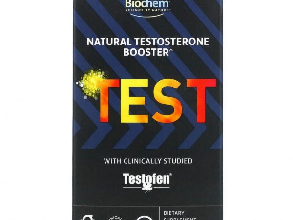 Biochem, TEST, натуральный усилитель тестостерона, 60 вегетарианских капсул