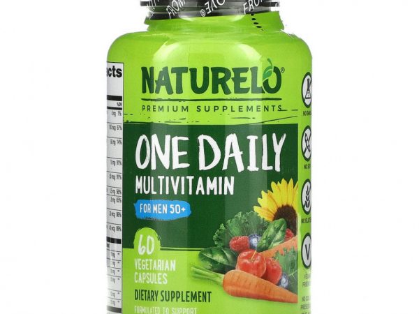 NATURELO, мультивитамины для мужчин старше 50 лет для приема один раз в день, 60 вегетарианских капсул