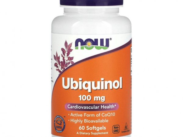 NOW Foods, Убихинол, 100 мг, 60 мягких таблеток
