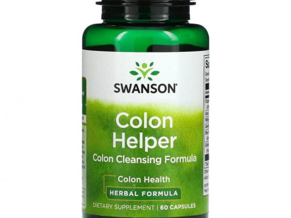 Swanson, Colon Helper, формула для очищения кишечника, 60 капсул