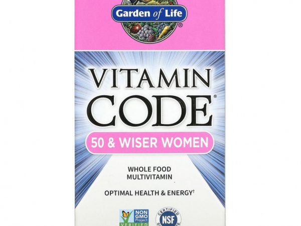 Garden of Life, Vitamin Code, мультивитамины из цельных продуктов для женщин от 50 лет, 120 вегетарианских капсул