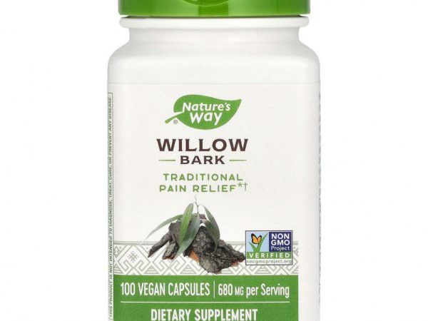 Nature's Way, Кора ивы, 400 мг, 100 веганских капсул