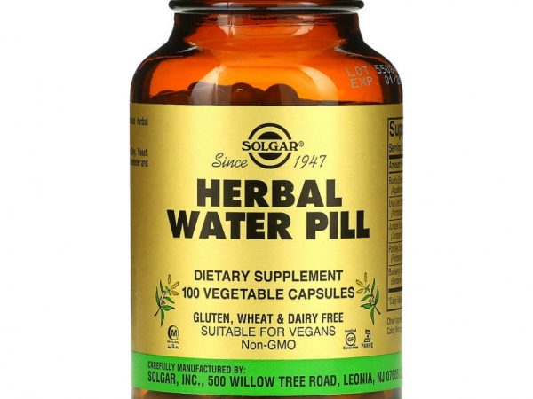 Solgar, Травяное мочегонное средство, 100 вегетарианских капсул