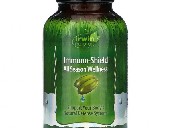 Irwin Naturals, Immuno-Shield, добавка для хорошего самочувствия на весь год, 100 желатиновых капсул