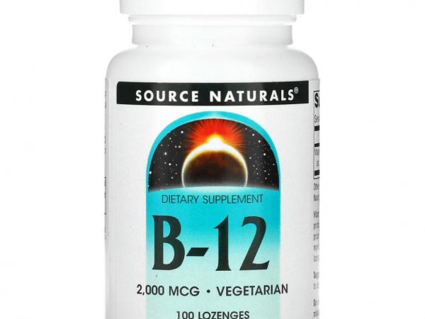 Source Naturals, B-12, 2000 мкг, 100 леденцов