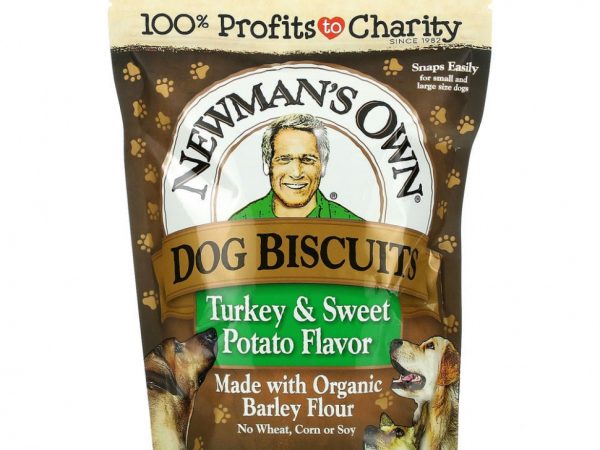 Newman's Own Organics, Собачье печенье, индейка и батат, 284 г (10 унций)