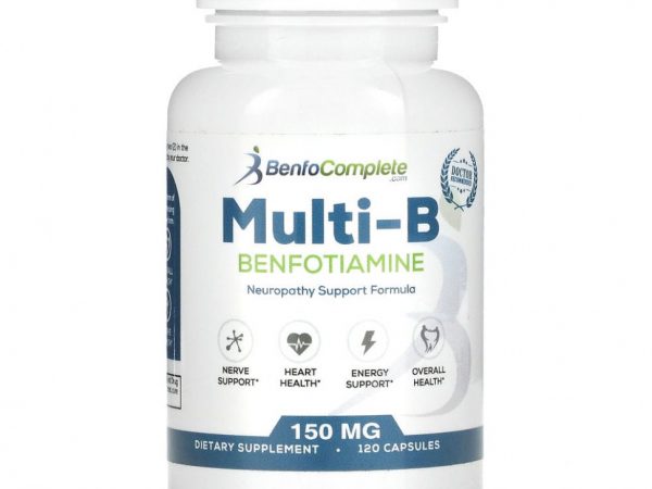 Benfotiamine Inc., Поддерживающая формула Multi-B при нейропатии, 150 мг, 120 капсул