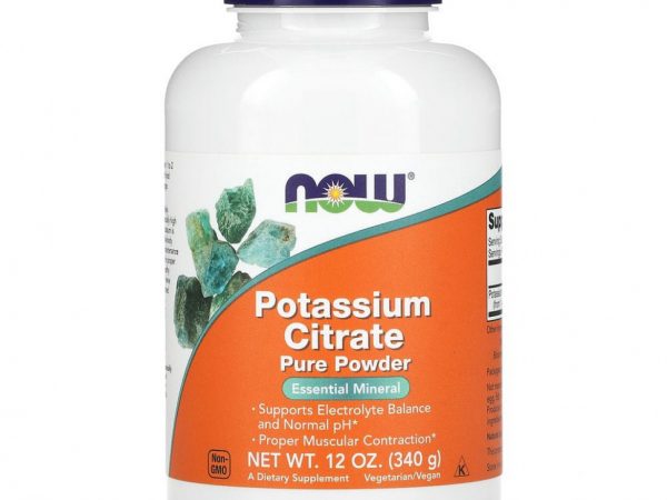 NOW Foods, цитрат калия, чистый порошок, 340 г (12 унций)