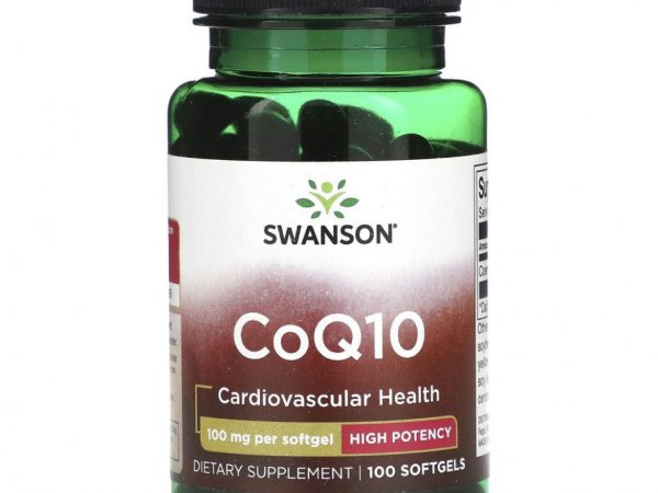 Swanson, Коэнзим Q10, 100 мг, 100 мягких таблеток