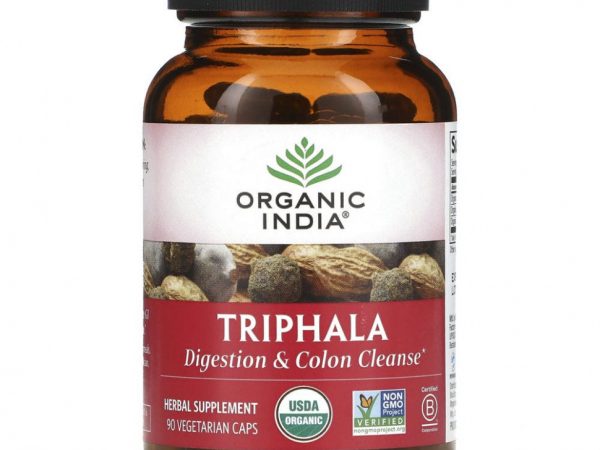 Organic India, трифала, 90 вегетарианских капсул