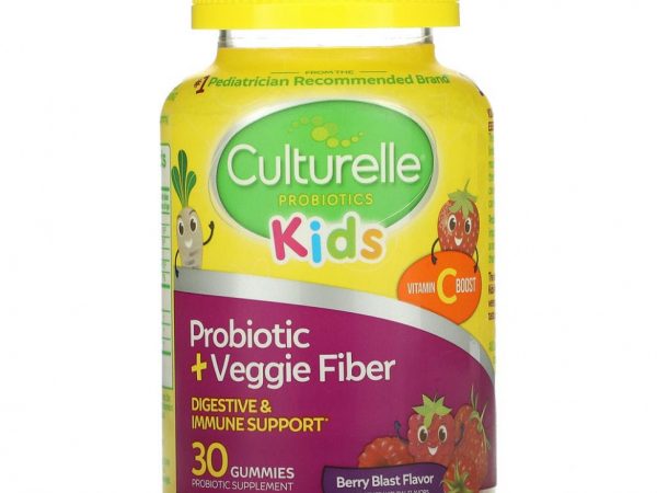 Culturelle, жевательные конфеты с пробиотиками для детей, ягодный вкус, 30 жевательных конфет для приема раз в день