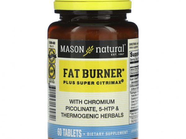 Mason Natural, Fat Burner Plus Super Citrimax, 60 таблеток