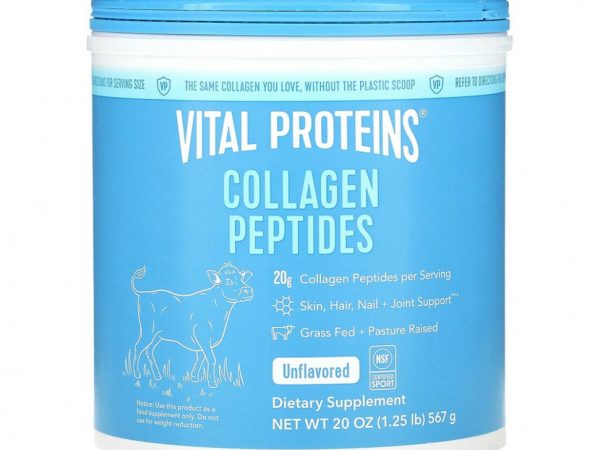 Vital Proteins, пептиды коллагена, без вкусовых добавок, 567 г (1,25 фунта)