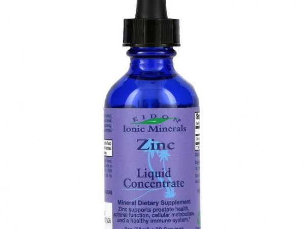 Eidon Mineral Supplements, Ionic Minerals, цинк, жидкий концентрат, 60 мл (2 унции)
