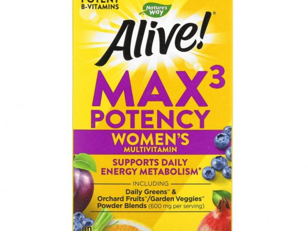 Nature's Way, Alive! Max3 Potency, мультивитамины для женщин, 90 таблеток