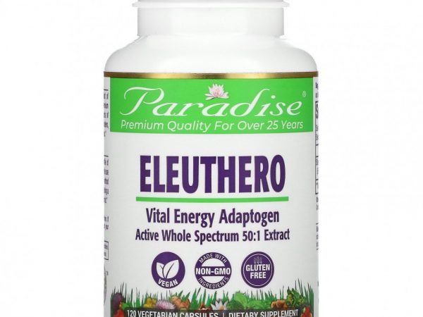 Paradise Herbs, Eleuthero, 120 вегетарианских капсул