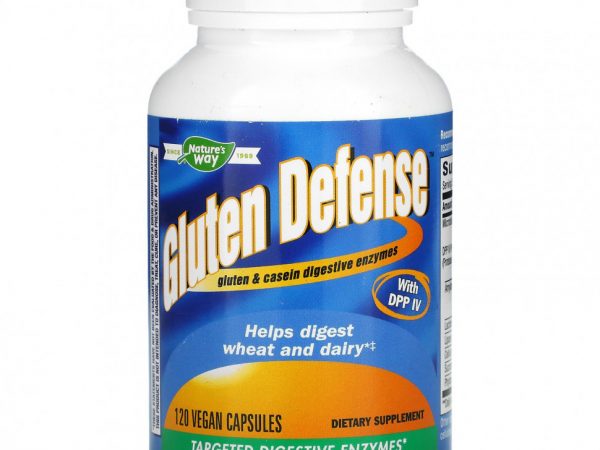 Nature's Way, Gluten Defense с DPP IV, 120 веганских капсул