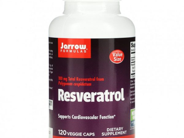 Jarrow Formulas, Ресвератрол, 100 мг, 120 капсул