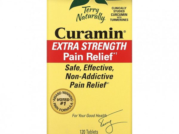 Terry Naturally, Curamin, очень сильное обезболивающее, 120 таблеток