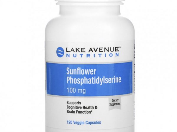 Lake Avenue Nutrition, фосфатидилсерин подсолнечника, 100 мг, 120 растительных капсул