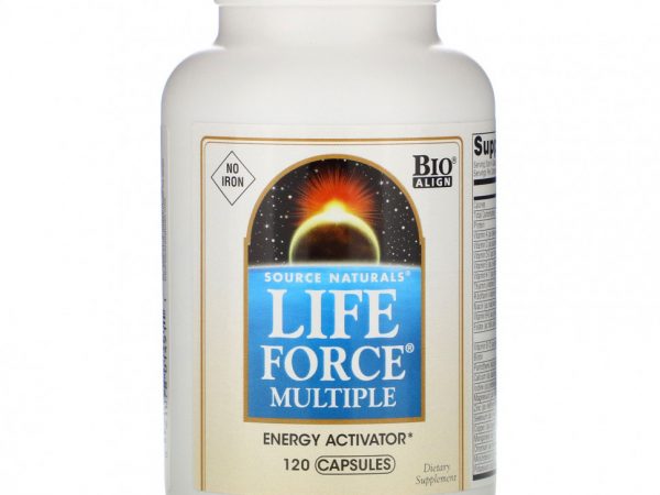 Source Naturals, Мультивитамины Life Force, без железа, 120 капсул
