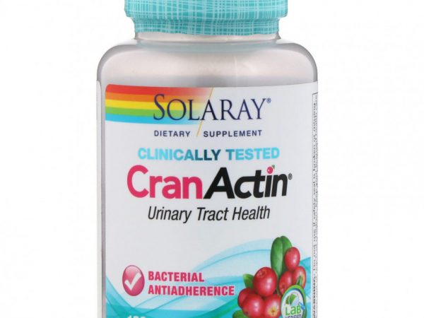 Solaray, CranActin, экстракт клюквы, AF, 120 вегетарианских капсул