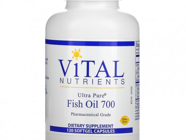 Vital Nutrients, Сверхчистый рыбий жир 700, лимон, 120 мягких капсул