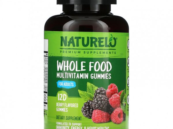 NATURELO, цельнопищевые витаминные жевательные таблетки для детей, ягодный вкус, 120 жевательных таблеток