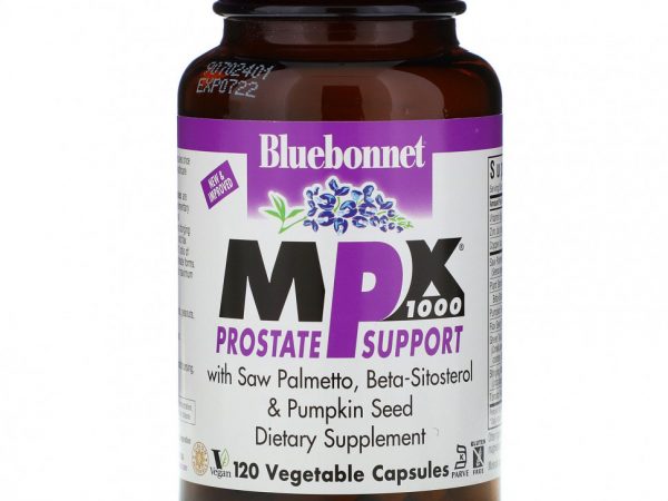 Bluebonnet Nutrition, MPX 1000, поддержка предстательной железы, 120 вегетарианских капсул
