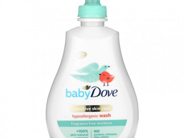 Dove, Средство для ухода за чувствительной кожей для детей, гипоаллергенное средство, без отдушек, 384 мл (13 жидк. Унций)