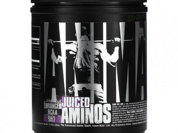Universal Nutrition, Animal Juiced Aminos, усовершенствованные аминокислоты с разветвленной цепью, виноградный сок, 376 г